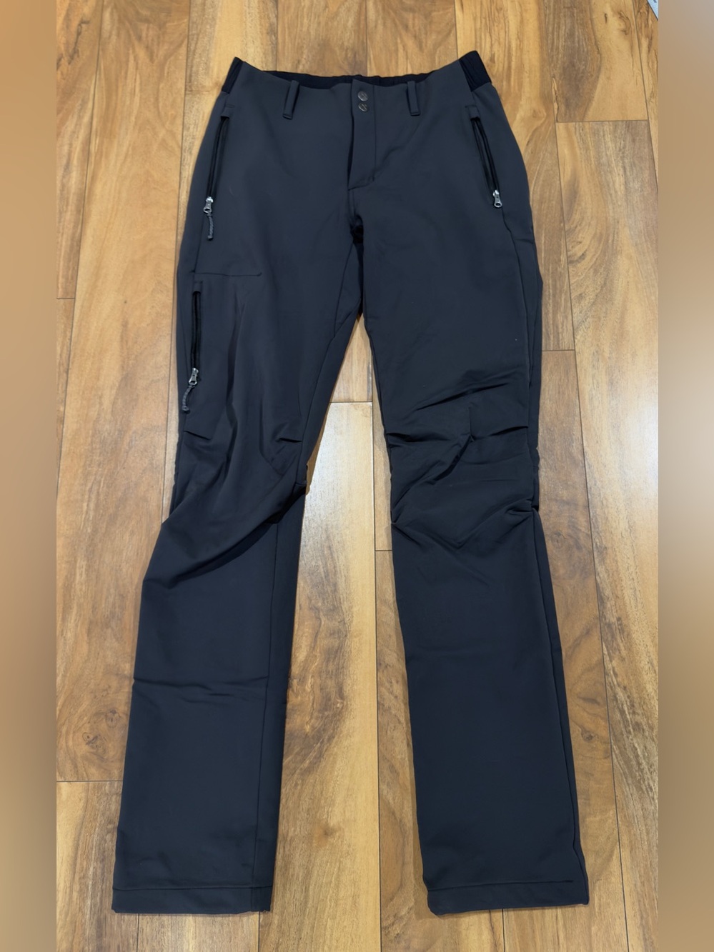 REI Co-op Women’s Black Soft Shell Hiking Straight Leg Pants Cargo Outdoor Sz XS